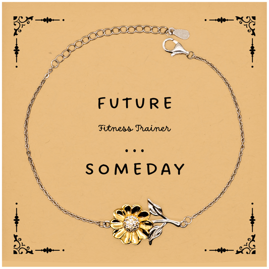 Fitness Trainer Sunflower Bracelet Inspirational Future Hope Confidence Graduation Gift