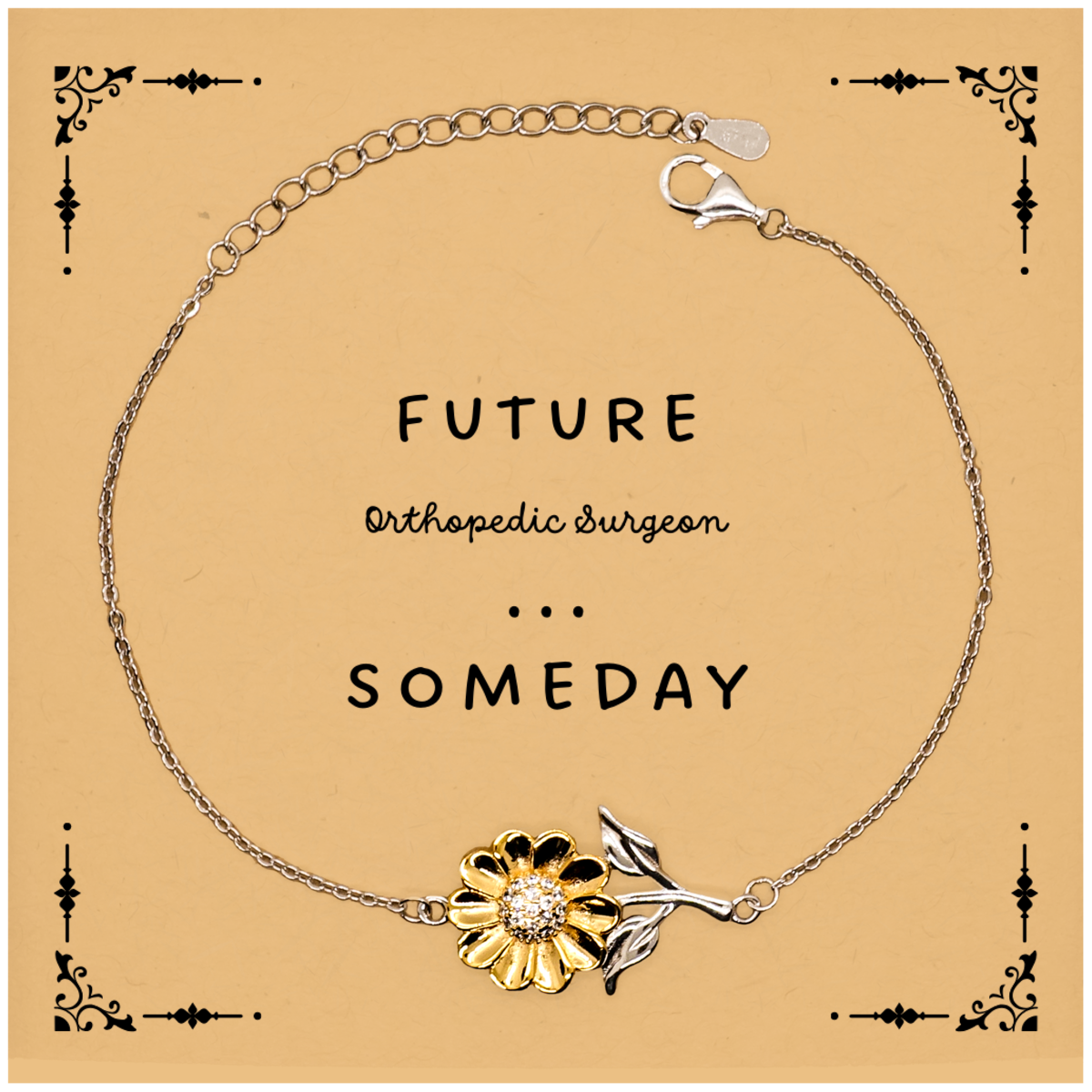 Future Orthopedic Surgeon Sunflower Bracelet - Inspirational Graduation Gift for Orthopedic Surgeons With Hope and Confidence