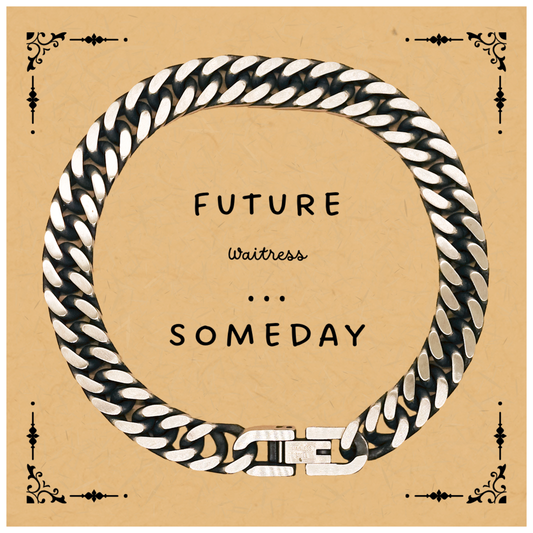 Waitress Cuban Link Chain Bracelet Future Someday Graduation Confidence Gift