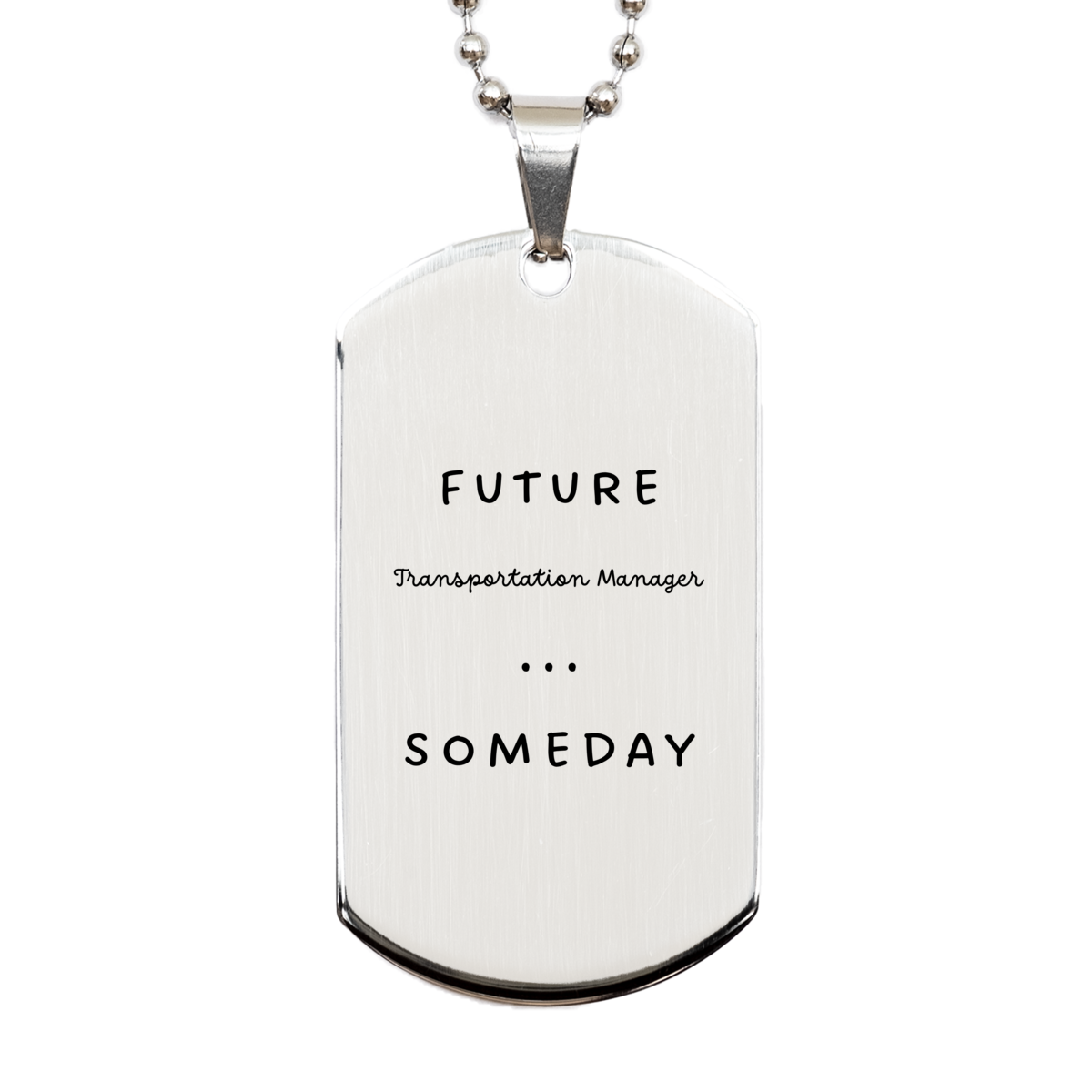 future transportation manager engraved silver dog tag perfect graduation gift