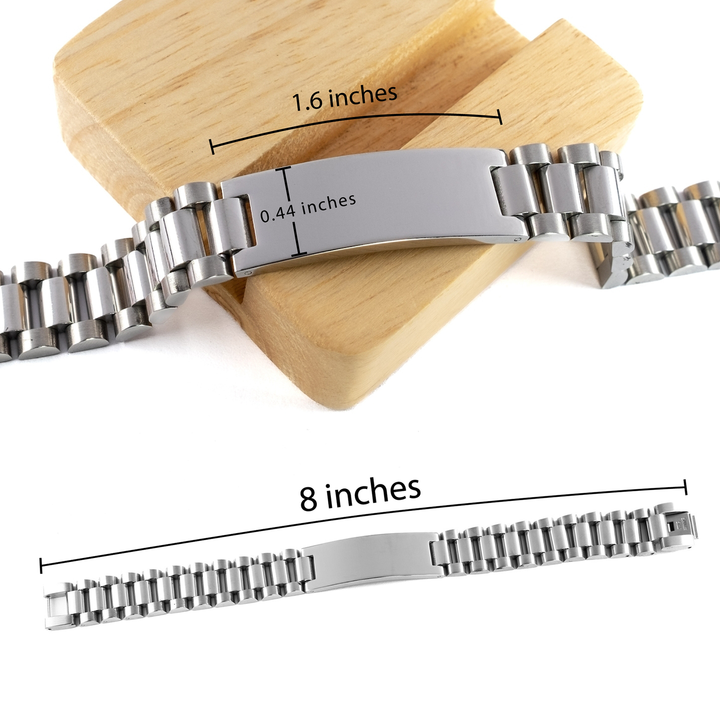 Stepsister Engraved Ladder Stainless Steel Bracelet for Special Occasions