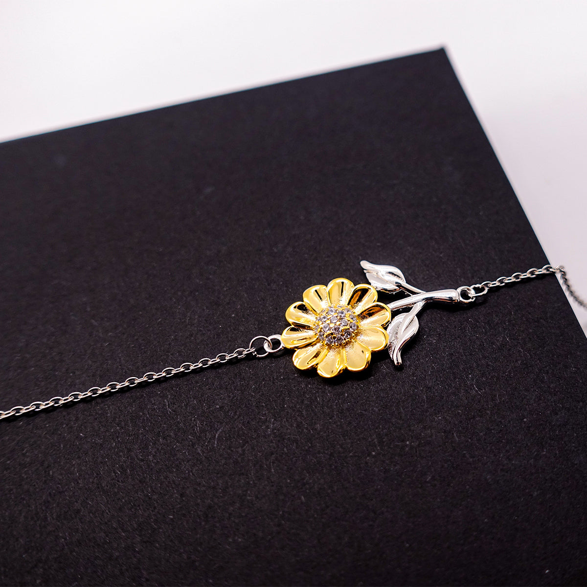 Engraved Sunflower Bracelet for Dad - Youll always have a special place in my heart. Perfect for Fathers Day, Birthday, Christmas. Unique gift for Dad to show love and appreciation.