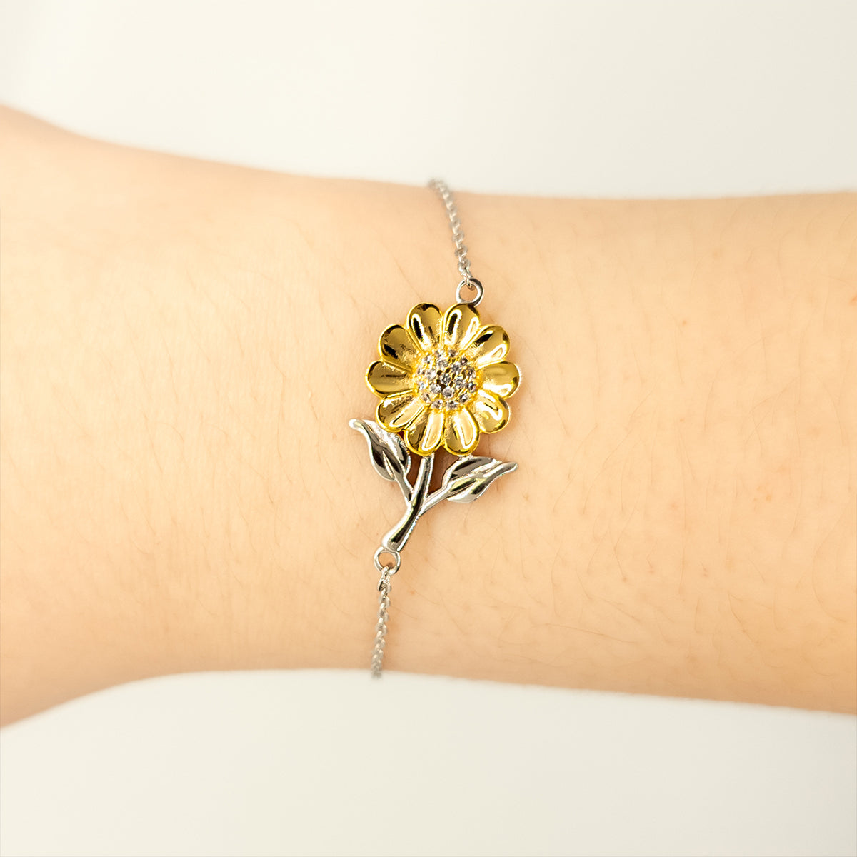 Pulsera de girasol para primos: el amor perfecto expulsa el miedo. Joyas inspiradoras para cumpleaños, Navidad y regalos de graduación con confianza y esperanza.