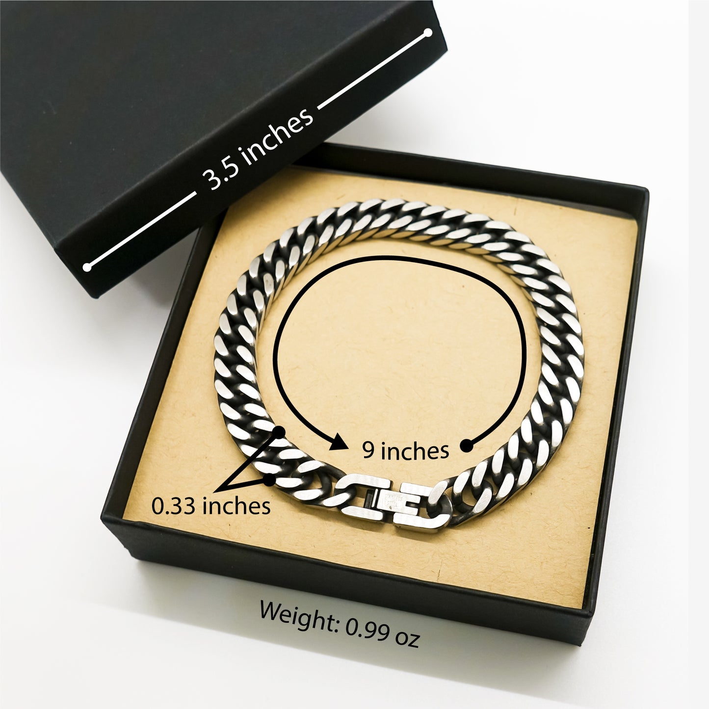 Ouma Cuban Link Chain Bracelet | Engraved Special Place in Heart | Unique Gift for Birthday, Christmas, and Graduation | Ouma You will Always Have a Special Place in My Heart
