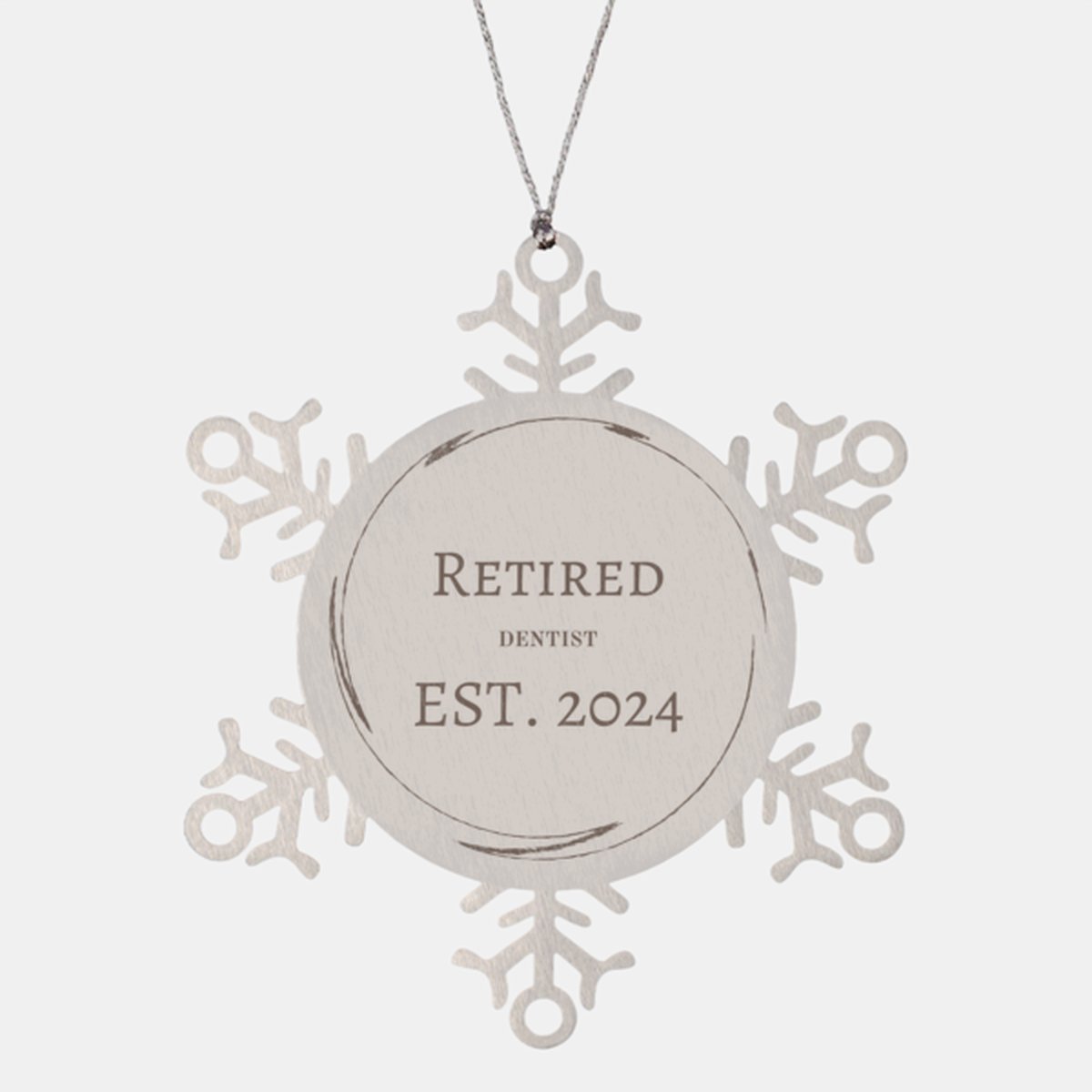 "Retired Dentist Est. 2024 Snowflake Ornament Perfect Christmas Gift for Dental Professionals" - amangnyshop