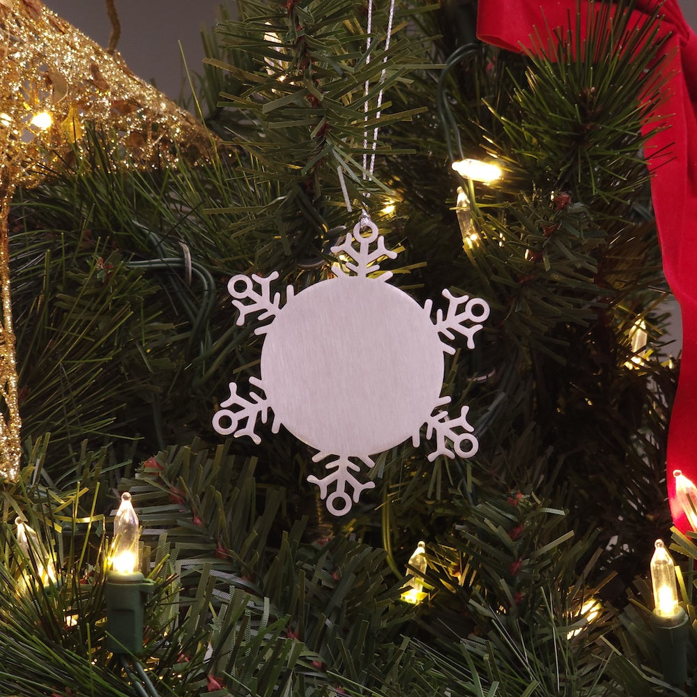 Adorno de copo de nieve con mensaje de agradecimiento para el mejor guardián, regalo de Navidad grabado para el mejor guardián, regalo de agradecimiento y gratitud para las fiestas, adorno de copo de nieve único para el guardián