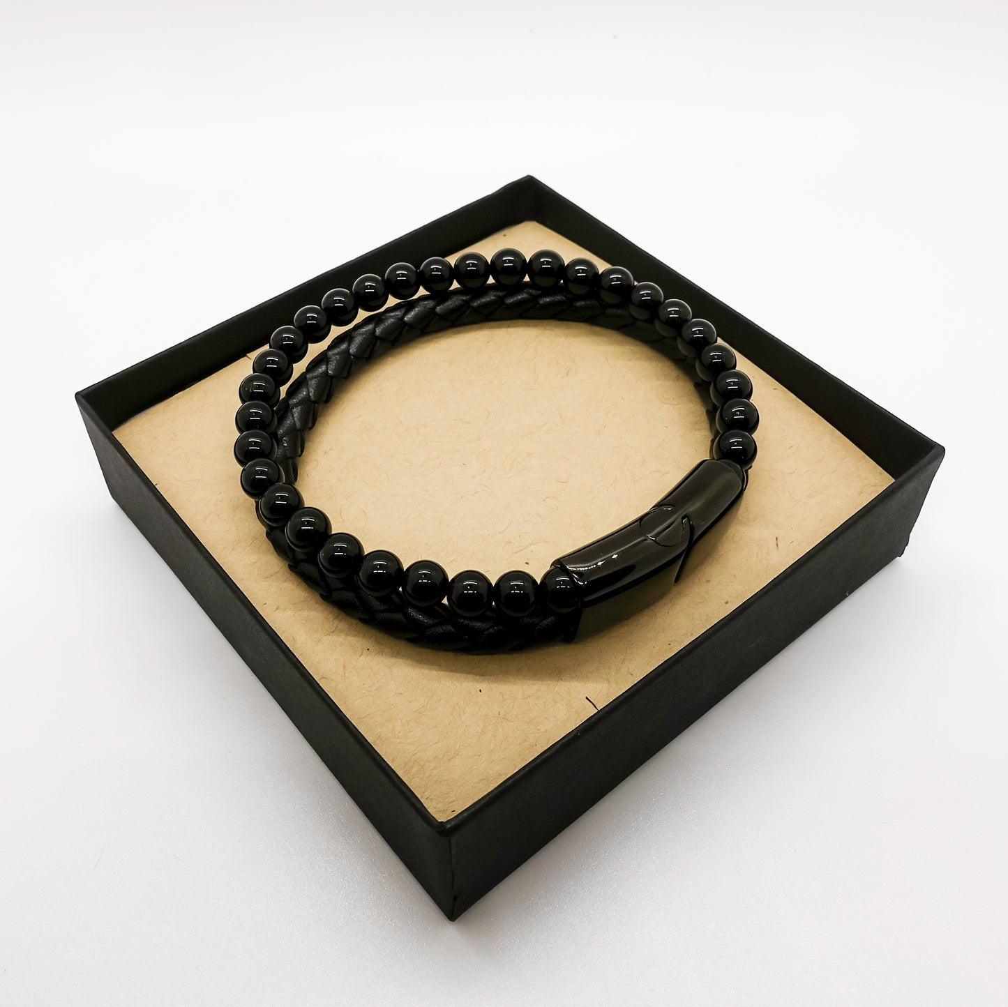 Gifts for Database Administrator, In a world where you can be anything, Appreciation Birthday Stone Leather Bracelets for Men, Women, Friends, Coworkers